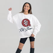 ST. JOHN'S RED STORM WILD BREAKTHROUGH PREMIUM FLEECE CREWNECK PULLOVER