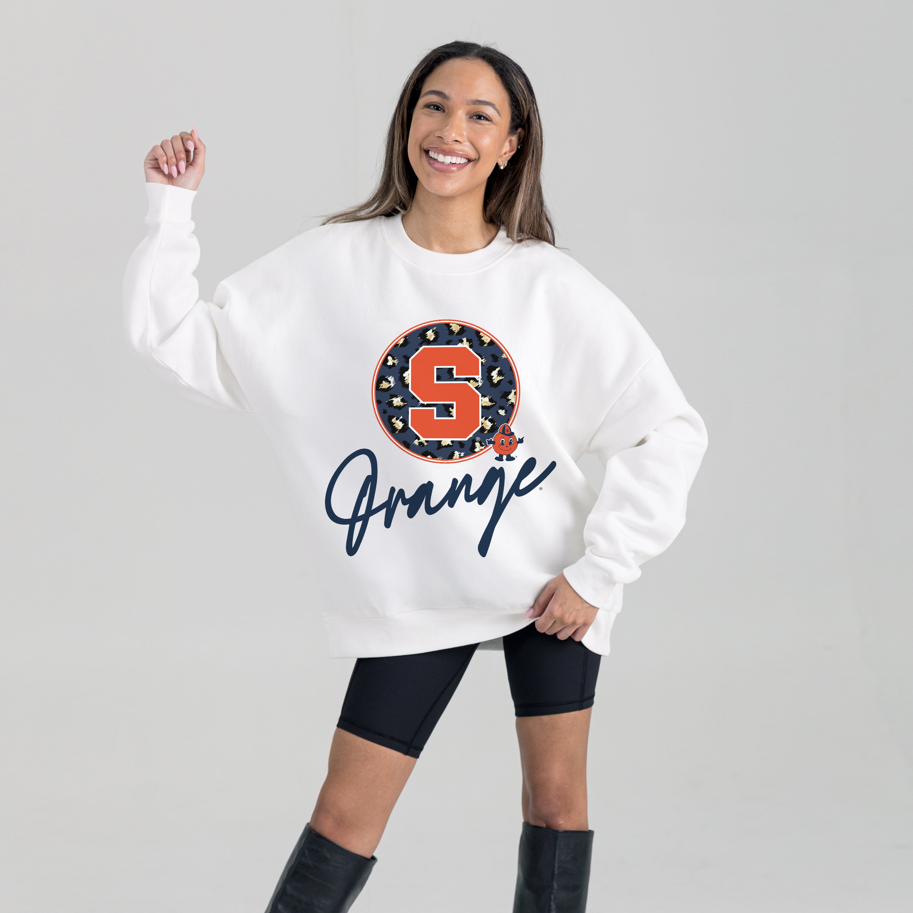 SYRACUSE ORANGE WILD BREAKTHROUGH PREMIUM FLEECE CREWNECK PULLOVER