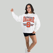 SYRACUSE ORANGE SWIFT STRIKE PREMIUM FLEECE DROP SHOULDER CREWNECK PULLOVER