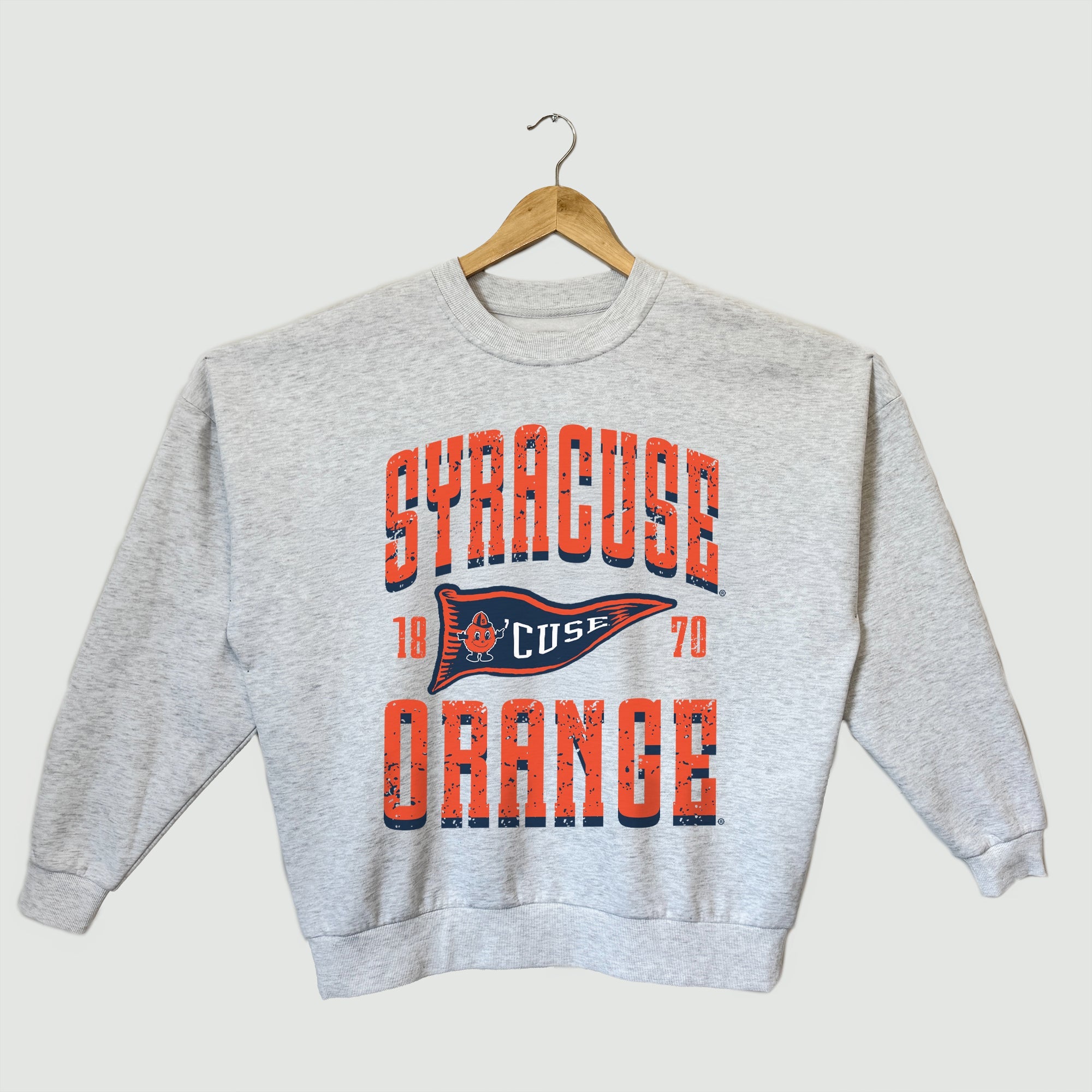 SYRACUSE ORANGE PENNANT PRIDE PREMIUM FLEECE DROP SHOULDER CREWNECK PULLOVER