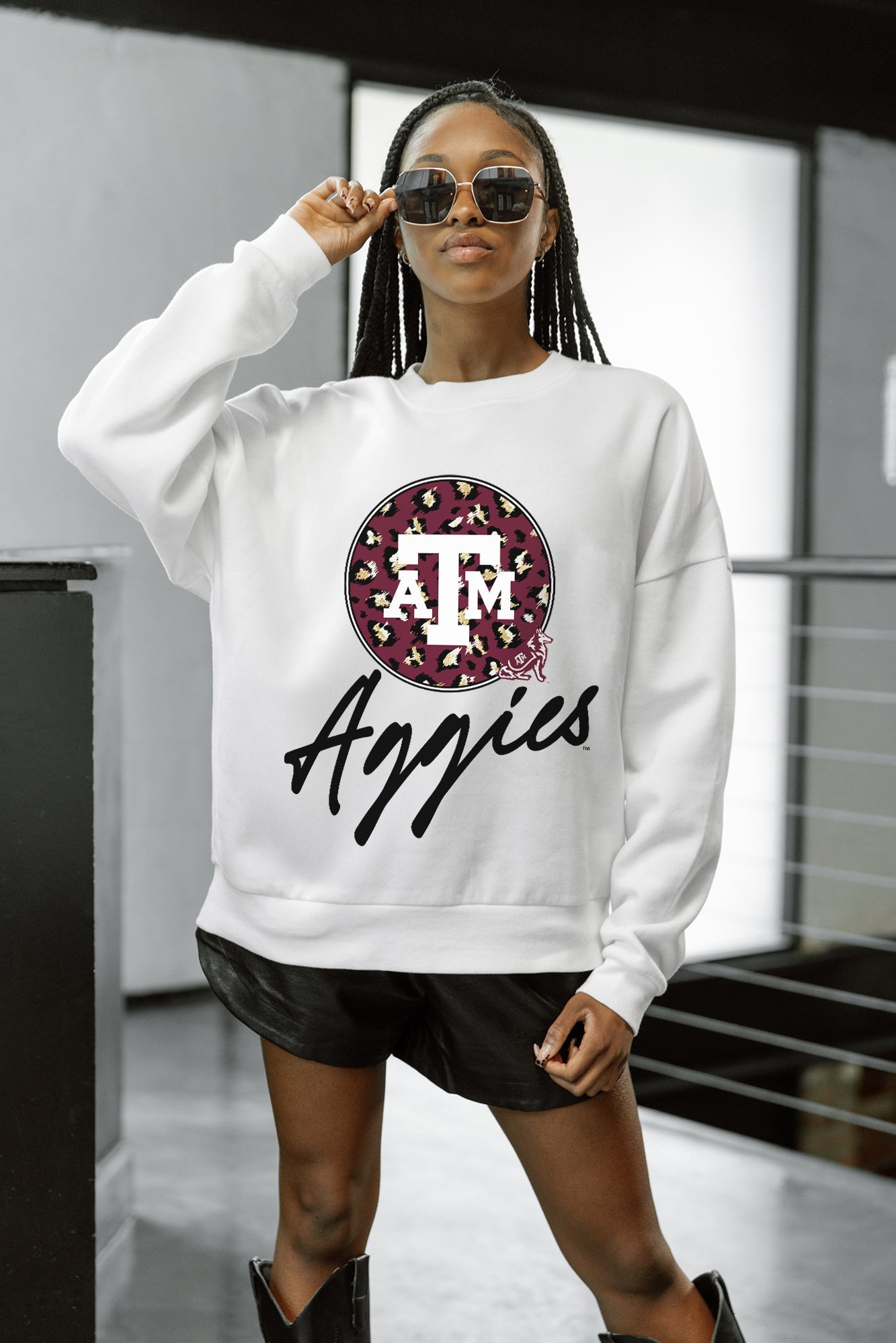 TEXAS A&M AGGIES WILD BREAKTHROUGH PREMIUM FLEECE CREWNECK PULLOVER