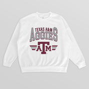 TEXAS A&M AGGIES SWIFT STRIKE PREMIUM FLEECE DROP SHOULDER CREWNECK PULLOVER