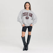TEXAS A&M AGGIES TRADITION REFINED PREMIUM FLEECE CREWNECK PULLOVER