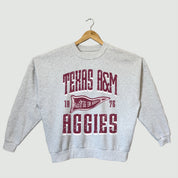 TEXAS A&M AGGIES PENNANT PRIDE PREMIUM FLEECE DROP SHOULDER CREWNECK PULLOVER