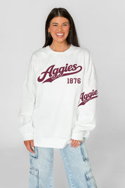 TEXAS A&M AGGIES DAY ONE PREMIUM FLEECE UNISEX CREWNECK PULLOVER
