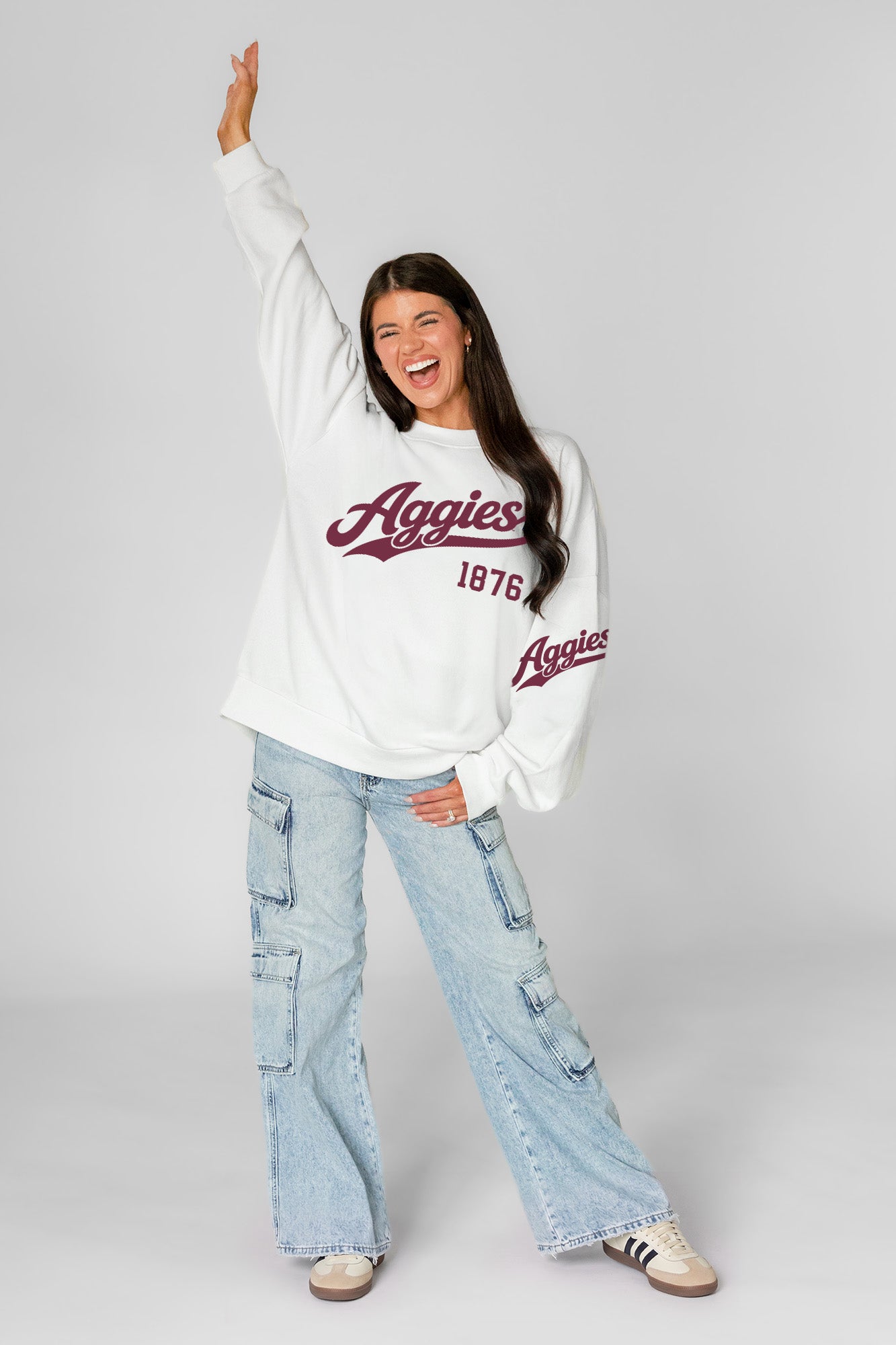 TEXAS A&M AGGIES DAY ONE PREMIUM FLEECE UNISEX CREWNECK PULLOVER