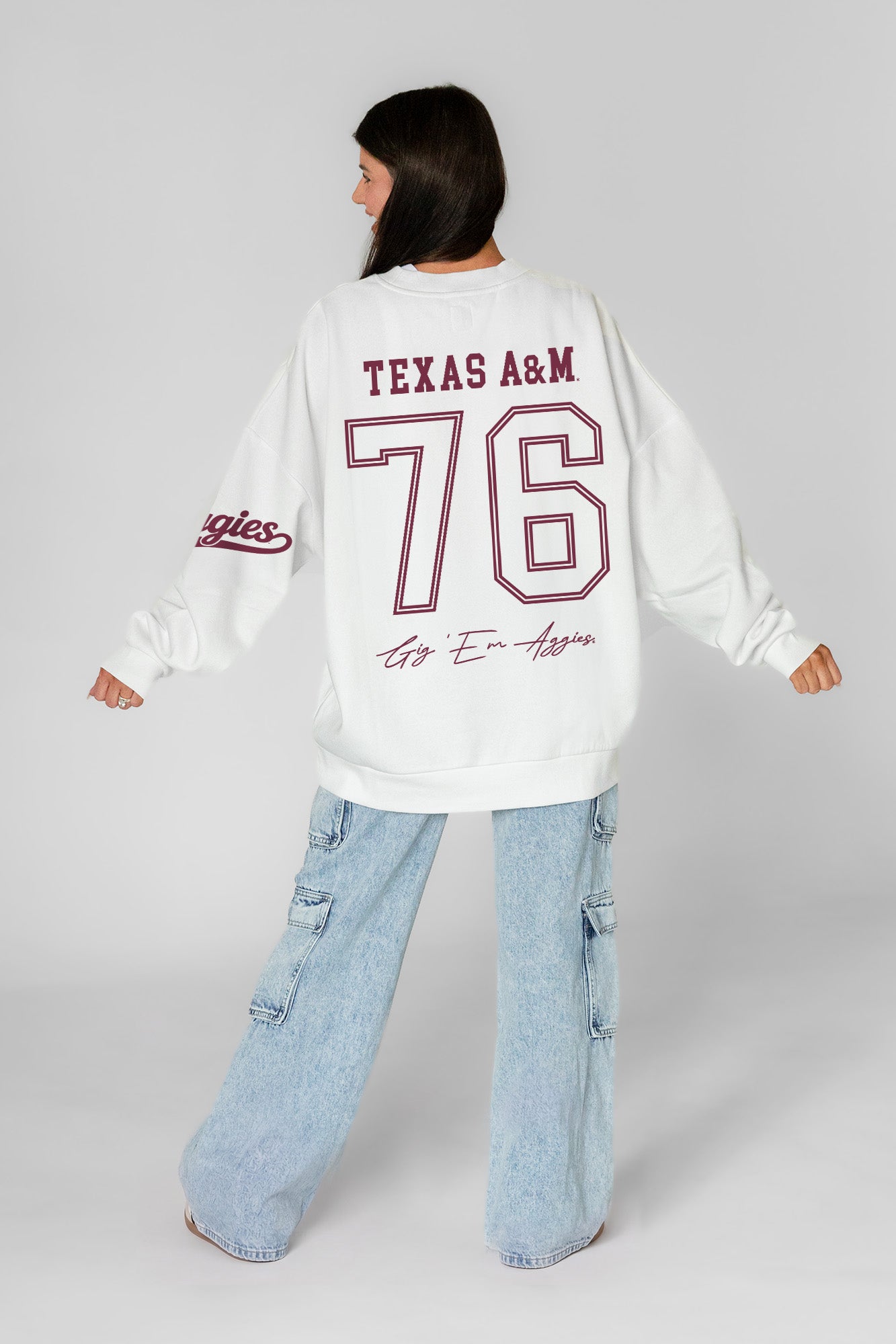 TEXAS A&M AGGIES DAY ONE PREMIUM FLEECE UNISEX CREWNECK PULLOVER