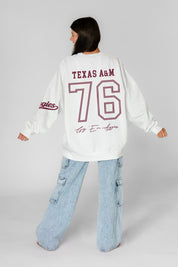 TEXAS A&M AGGIES DAY ONE PREMIUM FLEECE UNISEX CREWNECK PULLOVER