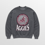 TEXAS A&M AGGIES SATURDAY SEAL PREMIUM FLEECE DROP SHOULDER CREWNECK PULLOVER