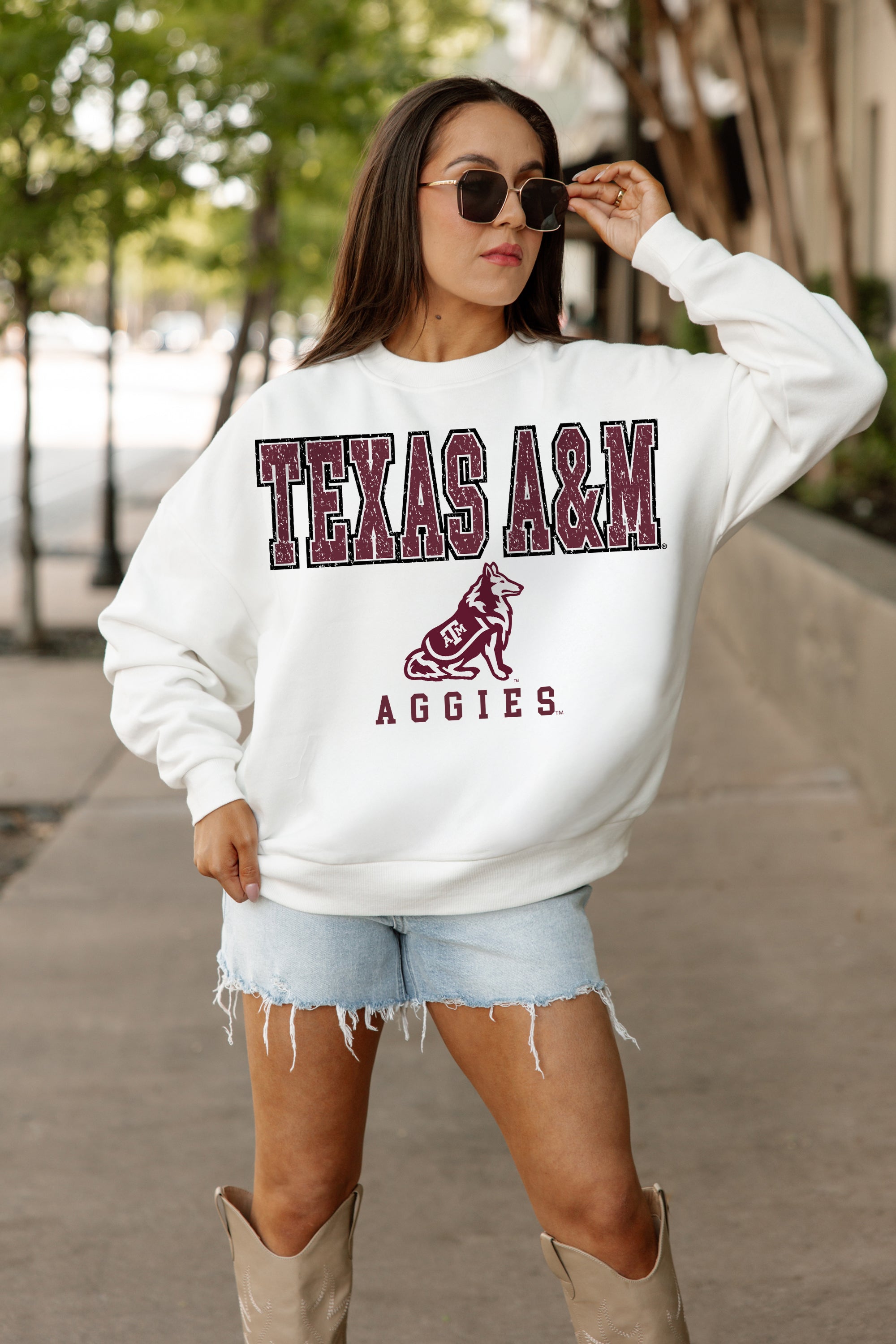 TEXAS A&M AGGIES Freestyle Fleece Drop-Shoulder Pullover