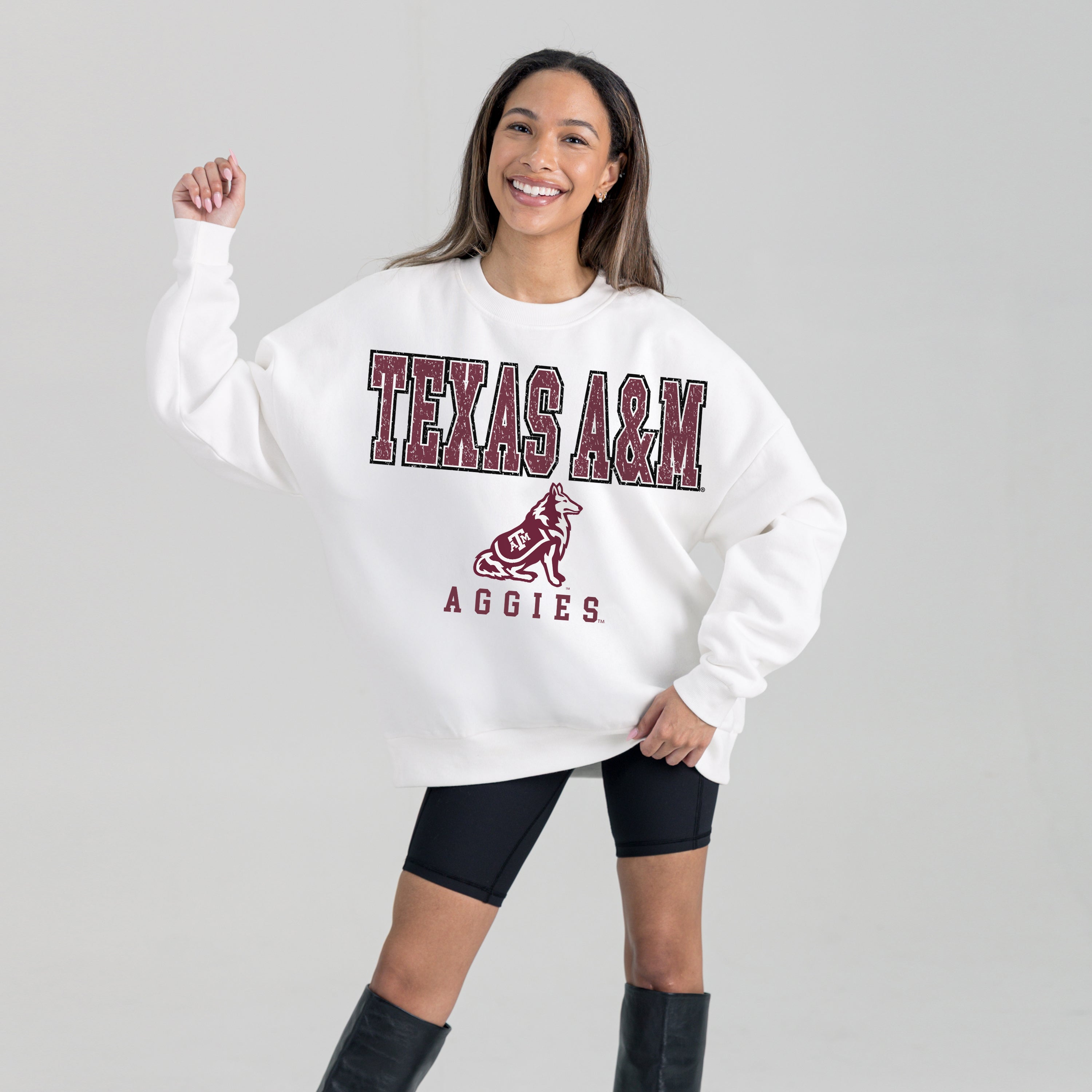 TEXAS A&M AGGIES Freestyle Fleece Drop-Shoulder Pullover