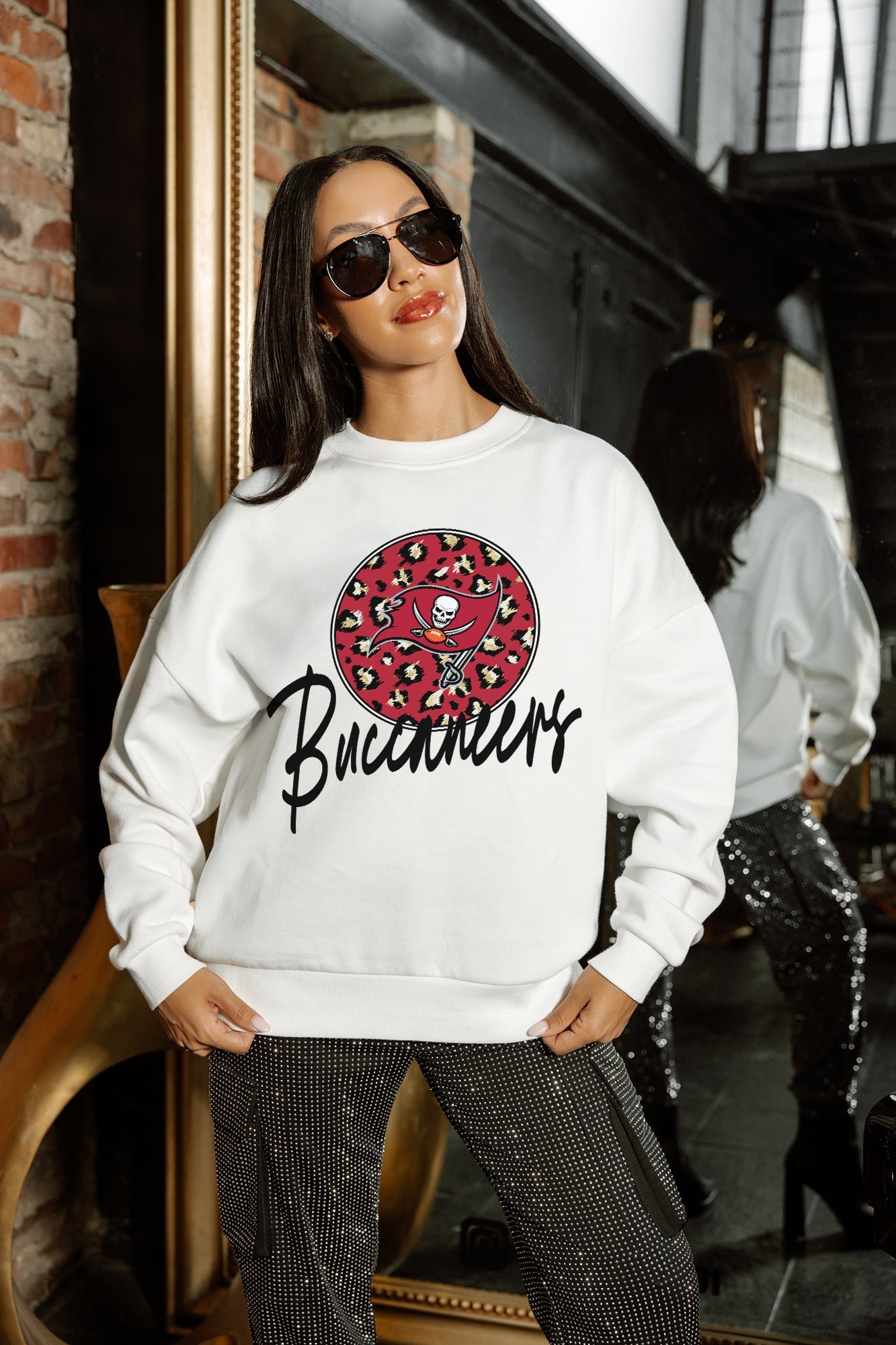 TAMPA BAY BUCCANEERS WILD BREAKTHROUGH PREMIUM FLEECE CREWNECK PULLOVER