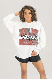 TAMPA BAY BUCCANEERS FADED FORMATION PREMIUM FLEECE CREWNECK PULLOVER
