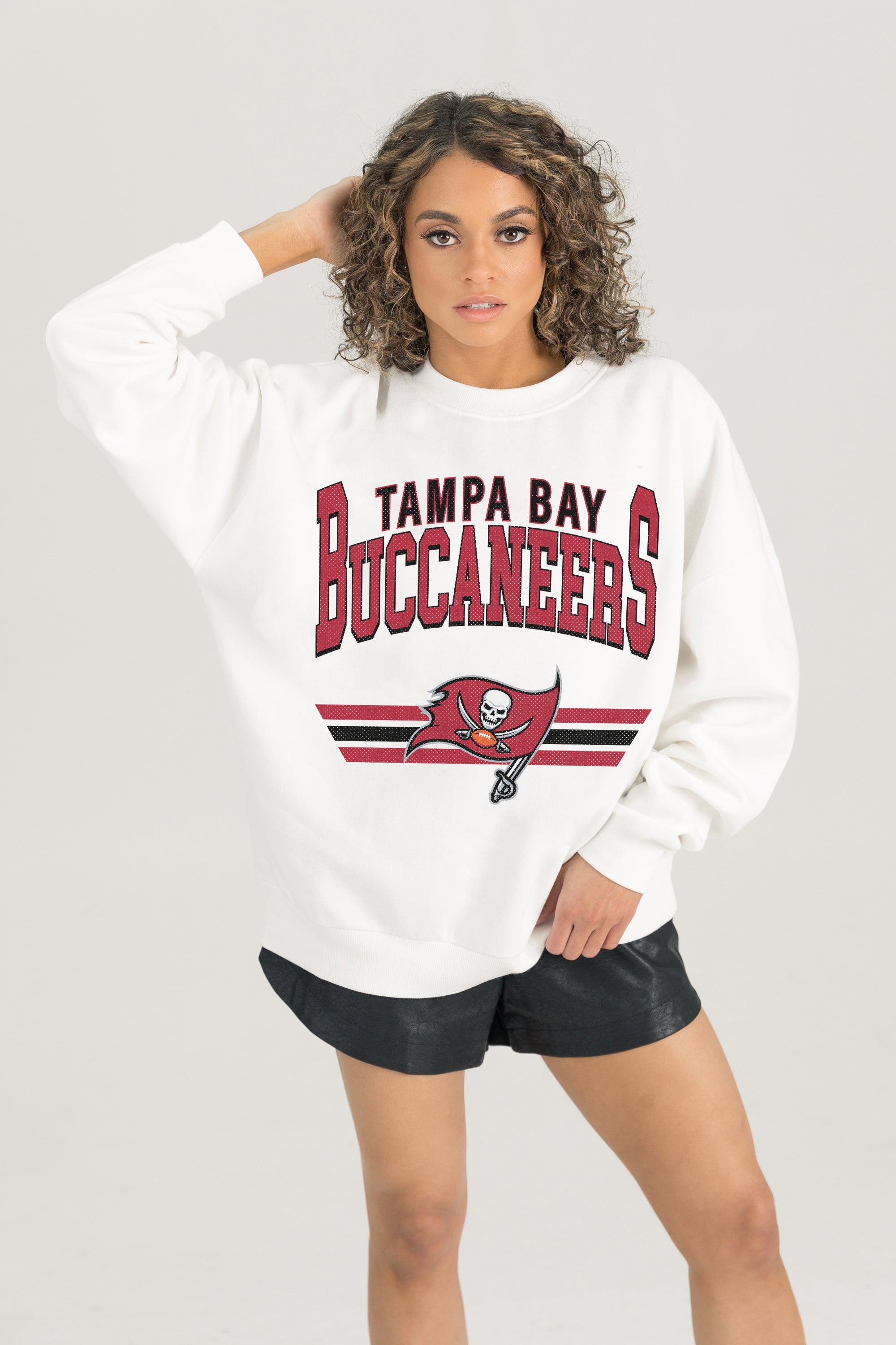 TAMPA BAY BUCCANEERS SWIFT STRIKE PREMIUM FLEECE CREWNECK PULLOVER