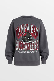 TAMPA BAY BUCCANEERS STAY COOL PREMIUM FLEECE CREWNECK PULLOVER BY RANDI MAHOMES