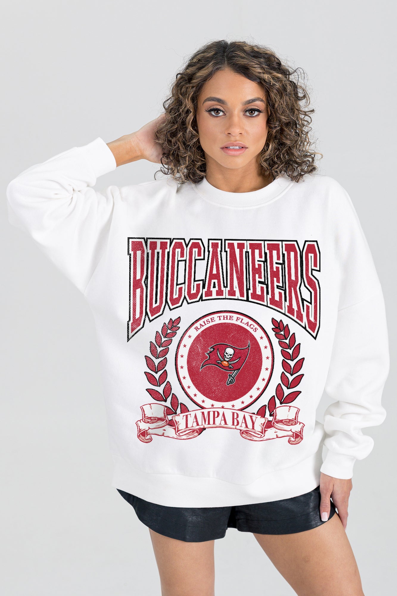 TAMPA BAY BUCCANEERS STAY COOL PREMIUM FLEECE CREWNECK PULLOVER