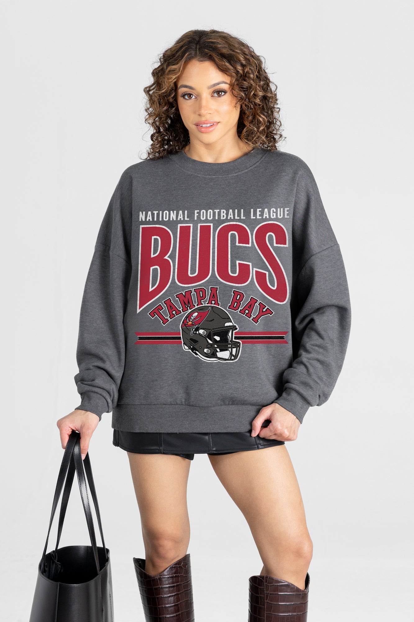 TAMPA BAY BUCCANEERS KICKOFF CLASSIC PREMIUM FLEECE DROP SHOULDER CREWNECK PULLOVER