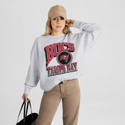 TAMPA BAY BUCCANEERS GAME ON PREMIUM FLEECE DROP SHOULDER CREWNECK PULLOVER