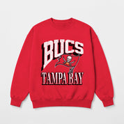 TAMPA BAY BUCCANEERS MAIN CHARACTER PREMIUM FLEECE DROP SHOULDER CREWNECK PULLOVER