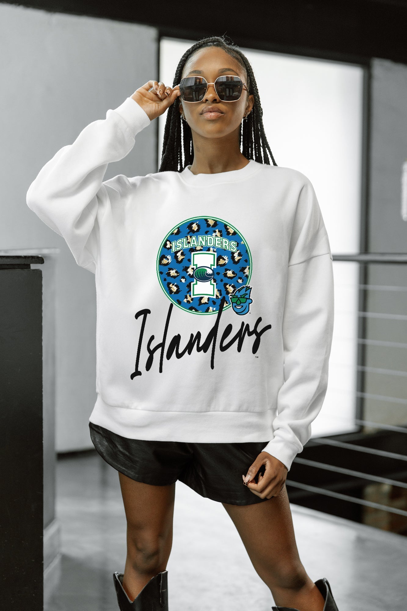 TEXAS A&M-CORPUS CHRISTI ISLANDERS WILD BREAKTHROUGH PREMIUM FLEECE CREWNECK PULLOVER