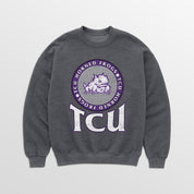 TCU HORNED FROGS SATURDAY SEAL PREMIUM FLEECE DROP SHOULDER CREWNECK PULLOVER