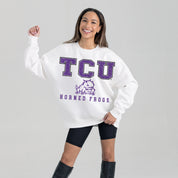 TCU HORNED FROGS Freestyle Fleece Drop-Shoulder Pullover