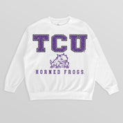 TCU HORNED FROGS Freestyle Fleece Drop-Shoulder Pullover