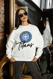 TENNESSEE TITANS WILD BREAKTHROUGH PREMIUM FLEECE CREWNECK PULLOVER