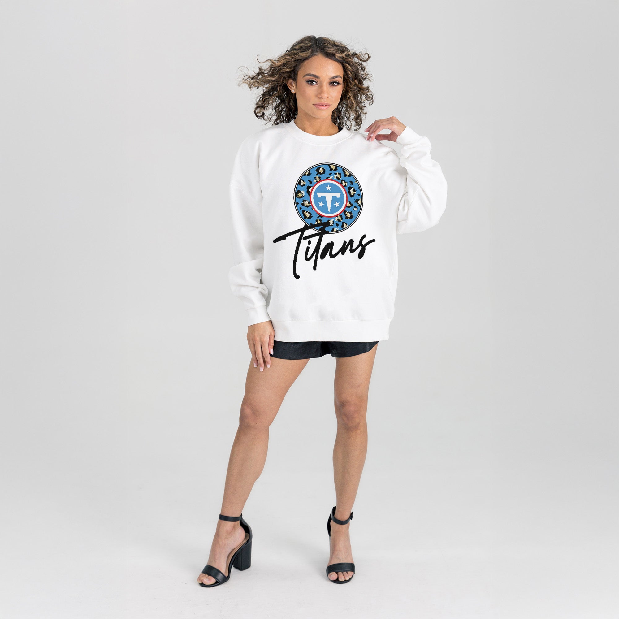 TENNESSEE TITANS WILD BREAKTHROUGH PREMIUM FLEECE CREWNECK PULLOVER