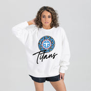 TENNESSEE TITANS WILD BREAKTHROUGH PREMIUM FLEECE CREWNECK PULLOVER