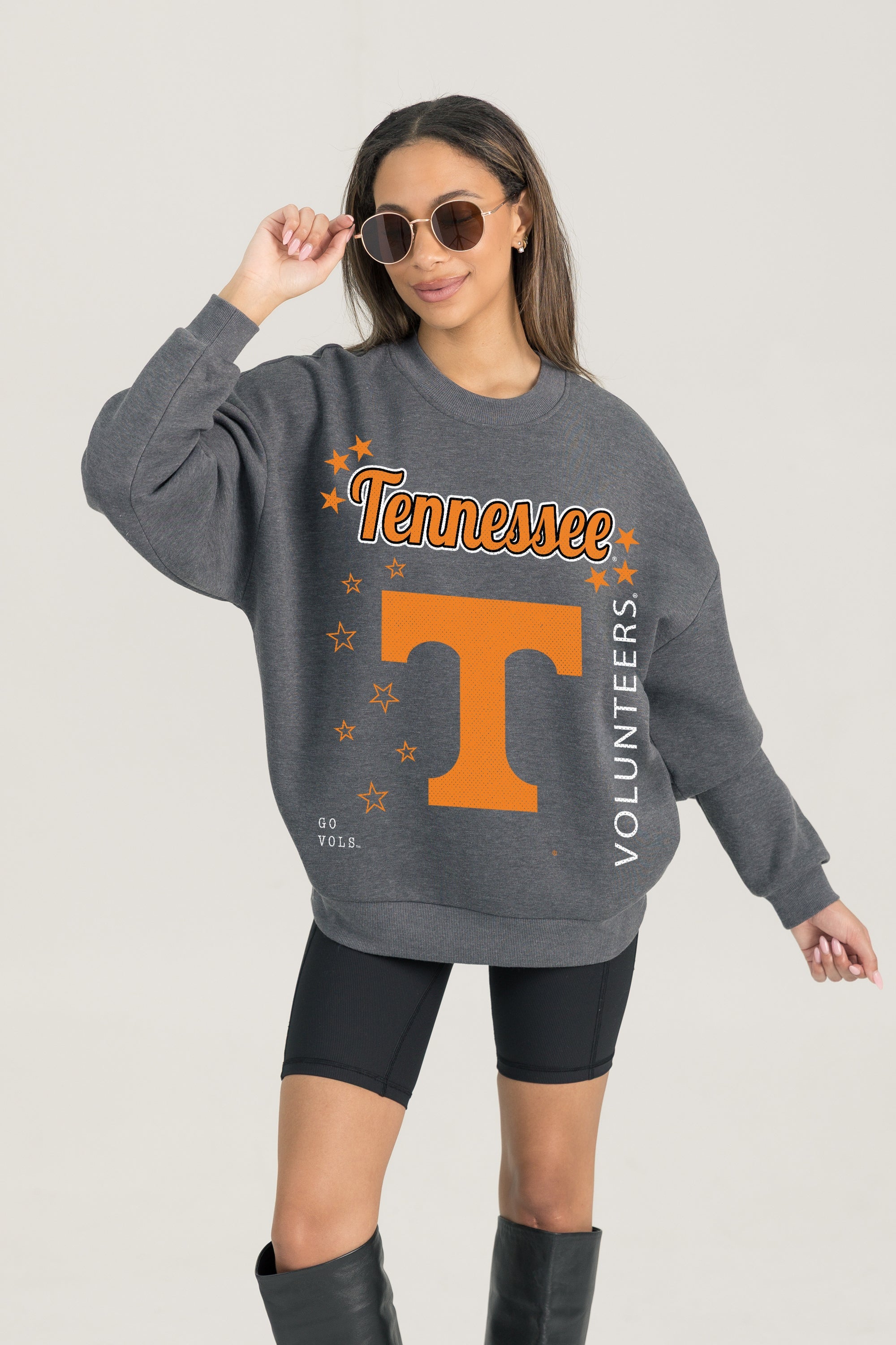 TENNESSEE VOLUNTEERS READY TO RUMBLE PREMIUM FLEECE DROP SHOULDER CREWNECK PULLOVER