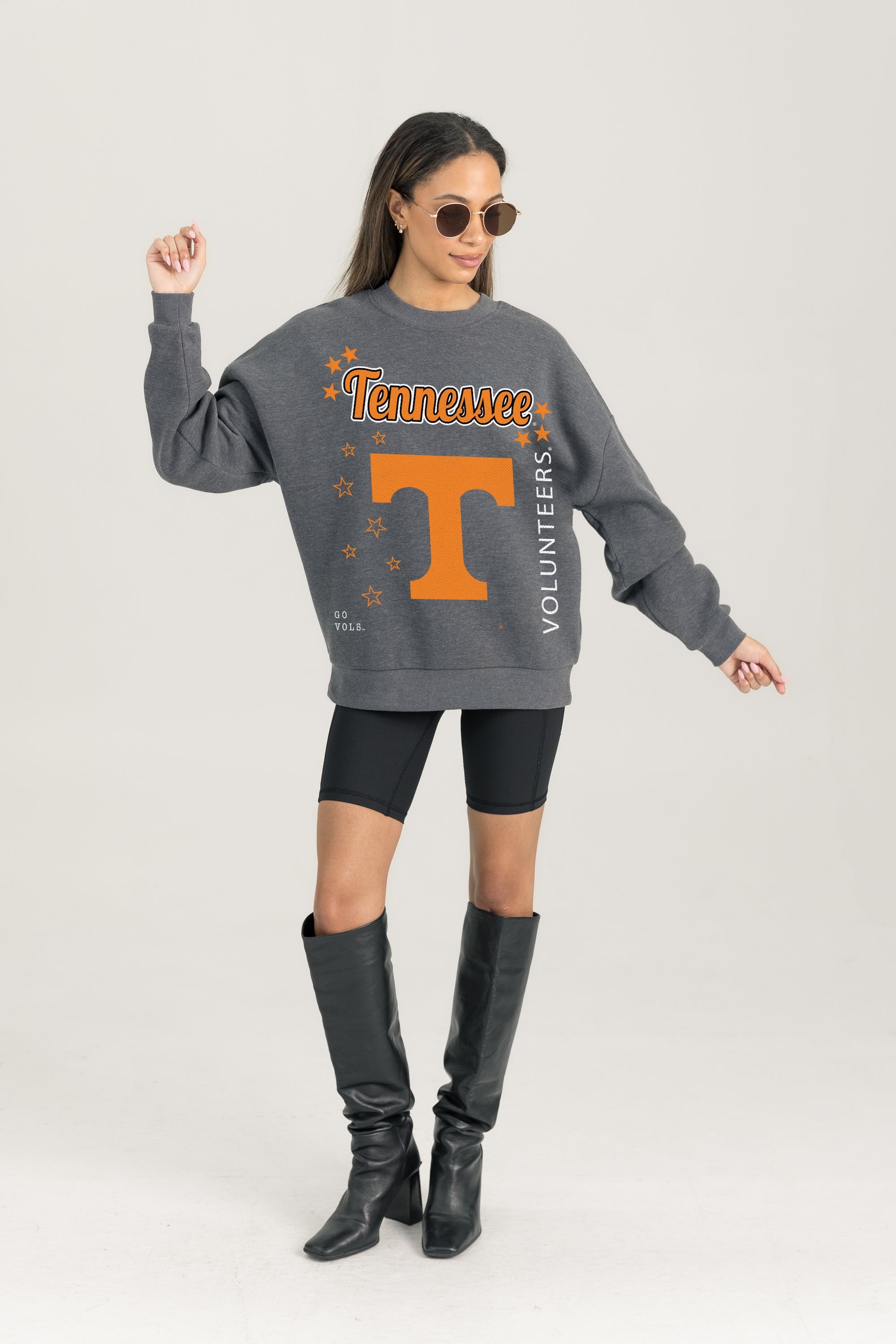 TENNESSEE VOLUNTEERS READY TO RUMBLE PREMIUM FLEECE DROP SHOULDER CREWNECK PULLOVER