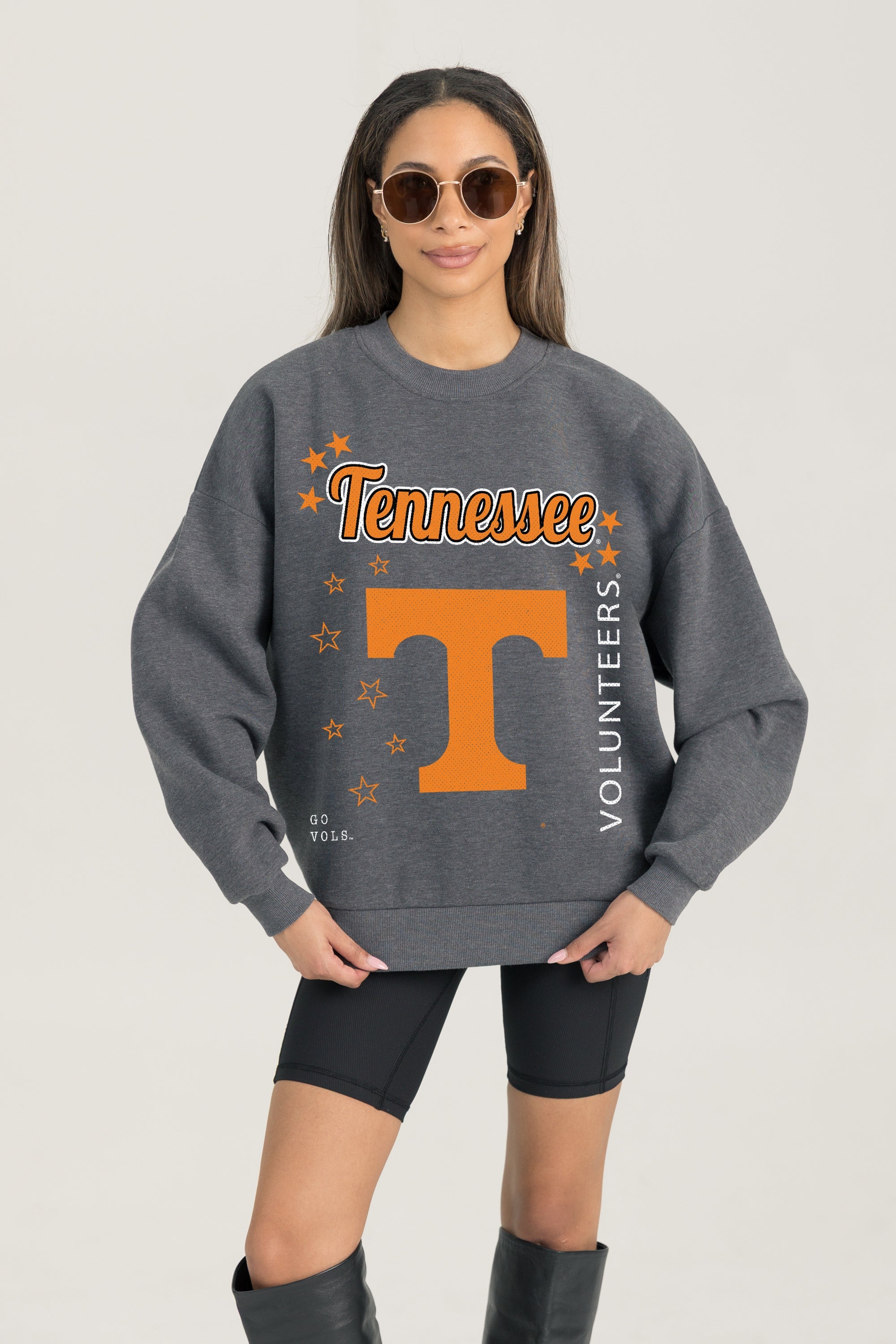 TENNESSEE VOLUNTEERS READY TO RUMBLE PREMIUM FLEECE DROP SHOULDER CREWNECK PULLOVER