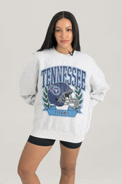 TENNESSEE TITANS HERITAGE PREMIUM FLEECE DROP SHOULDER CREWNECK PULLOVER