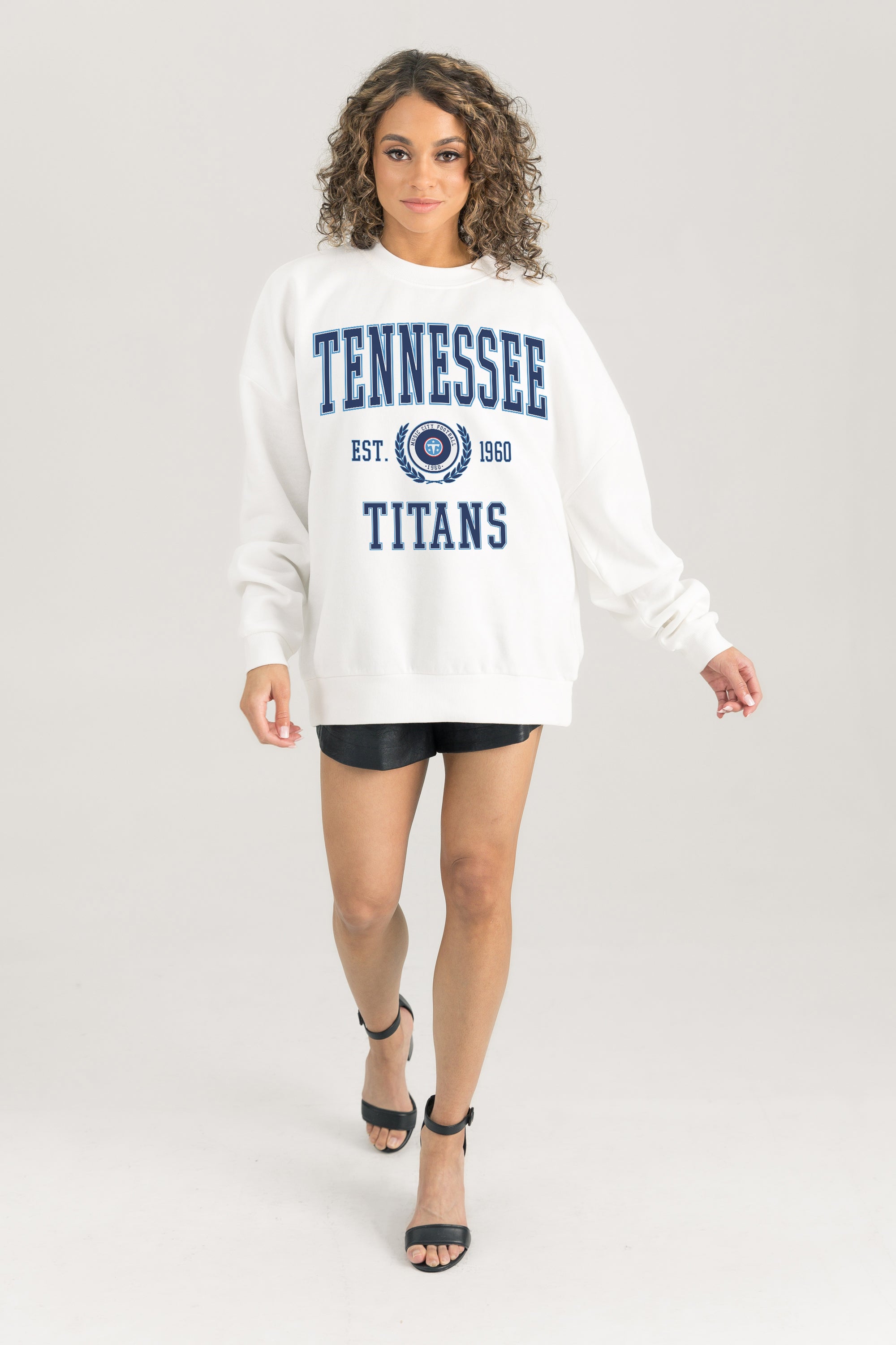 TENNESSEE TITANS Timeless Triumph Fleece Crewneck Pullover