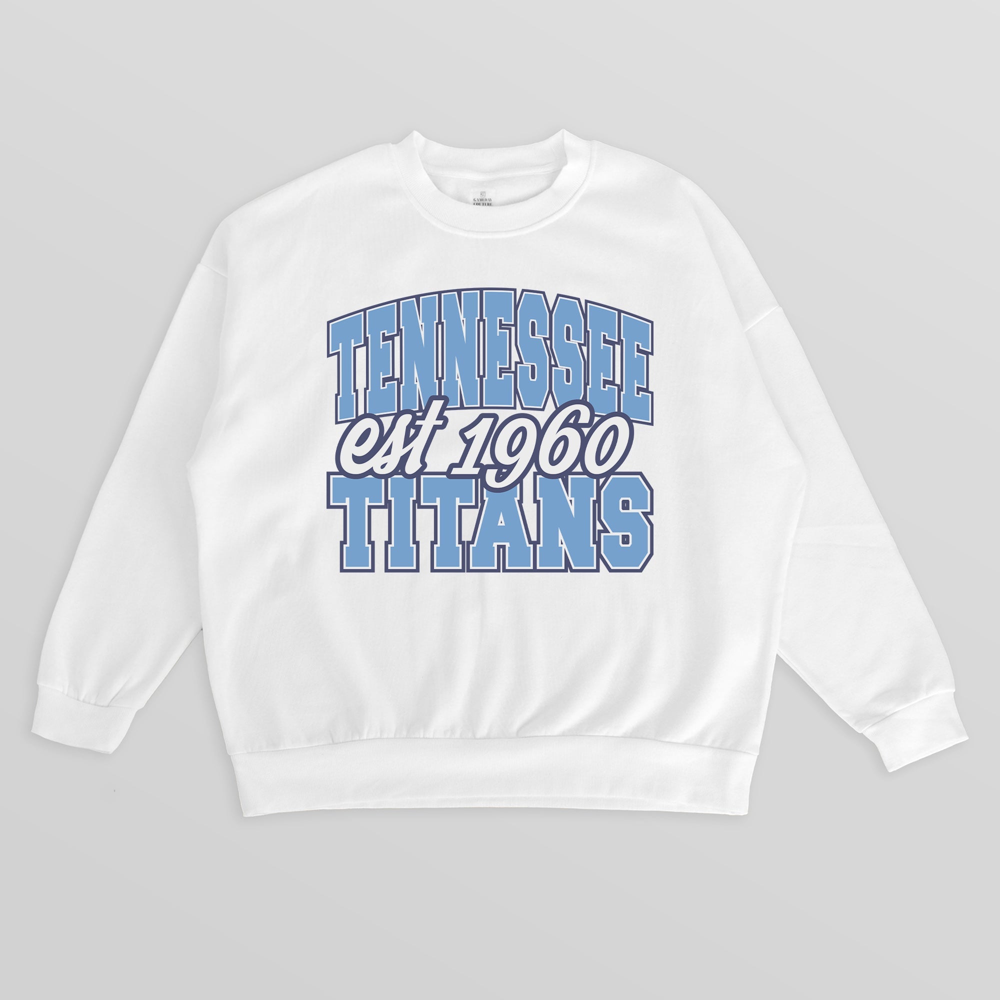 TENNESSEE TITANS FADED FORMATION PREMIUM FLEECE CREWNECK PULLOVER