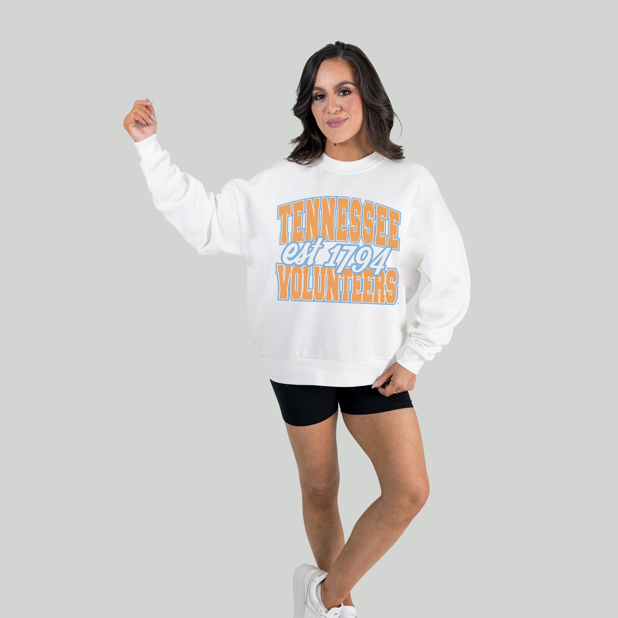 TENNESSEE VOLUNTEERS FADED FORMATION PREMIUM FLEECE DROP SHOULDER CREWNECK PULLOVER