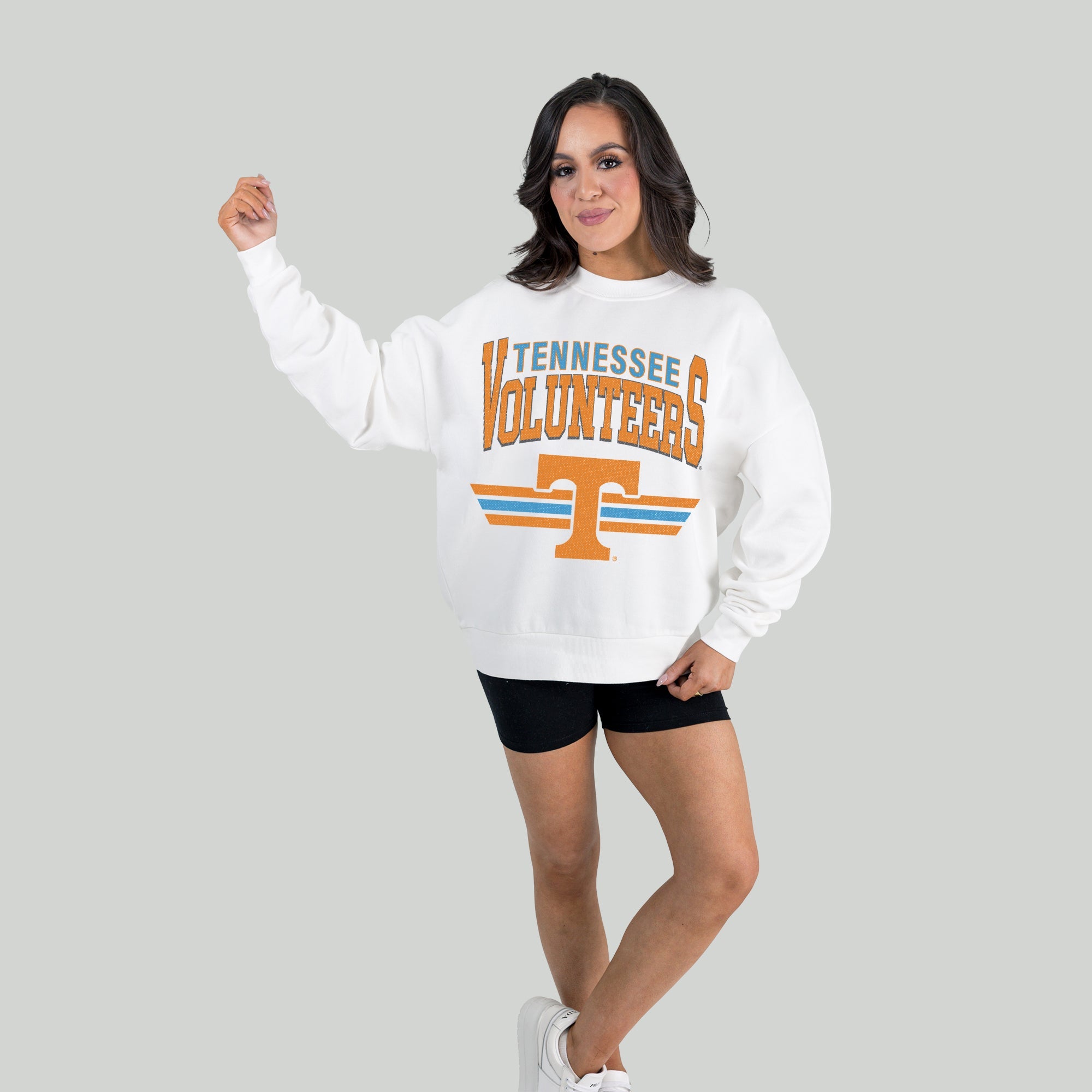 TENNESSEE VOLUNTEERS SWIFT STRIKE PREMIUM FLEECE DROP SHOULDER CREWNECK PULLOVER