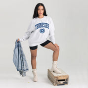 TENNESSEE TITANS TRADITION REFINED PREMIUM FLEECE CREWNECK PULLOVER