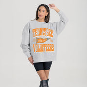 TENNESSEE VOLUNTEERS PENNANT PRIDE PREMIUM FLEECE DROP SHOULDER CREWNECK PULLOVER
