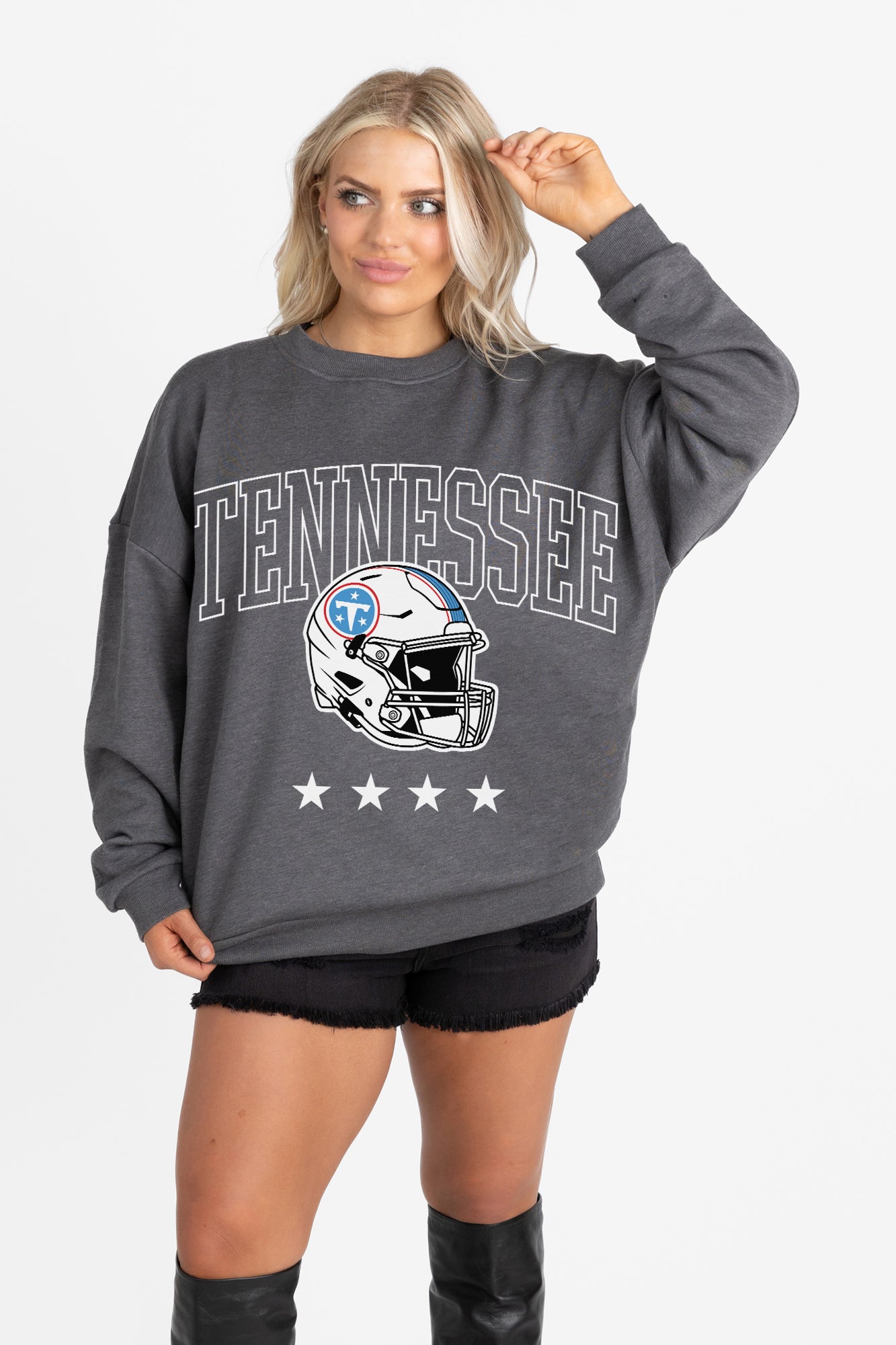 TENNESSEE TITANS RISING STAR PREMIUM FLEECE CREWNECK PULLOVER