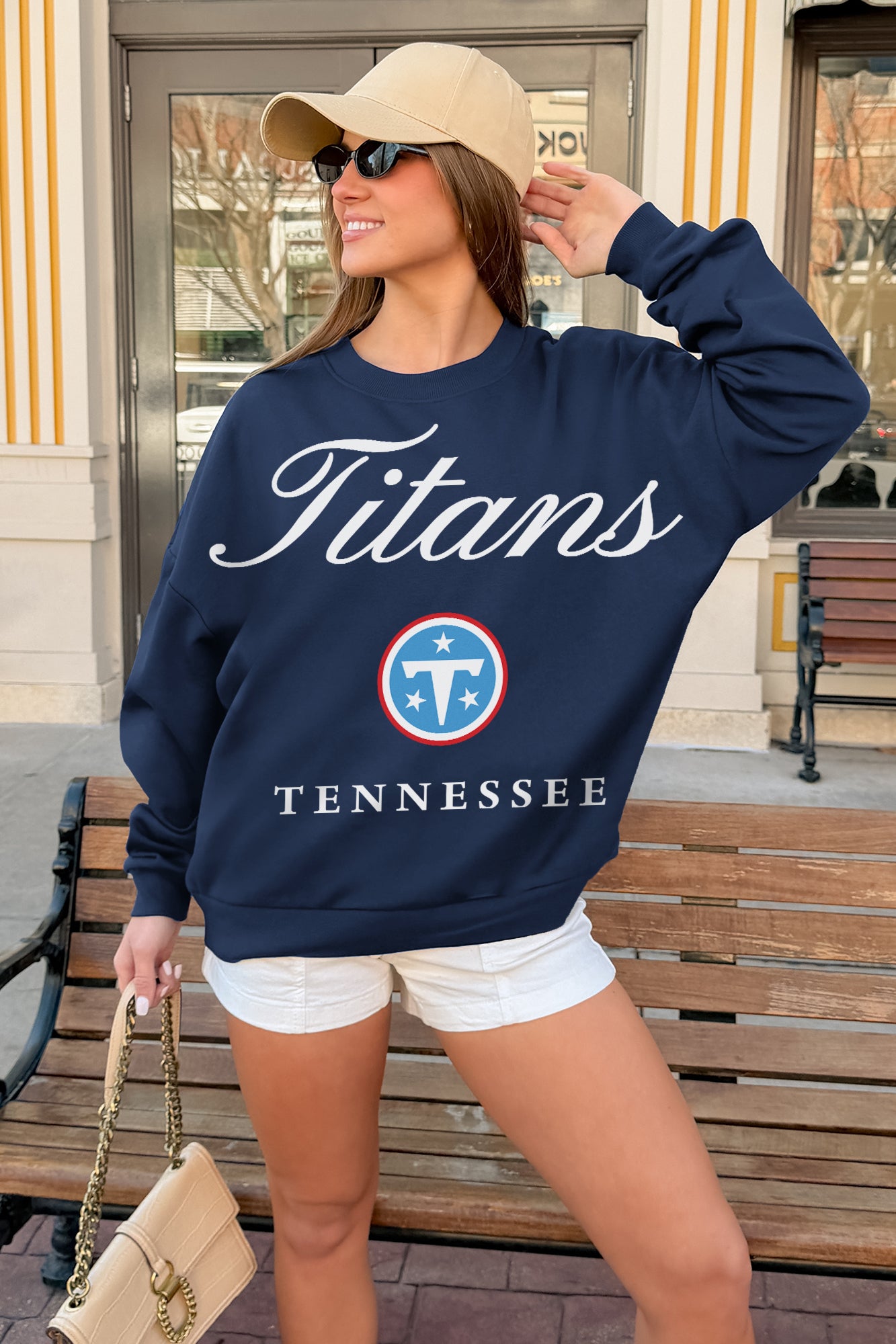 TENNESSEE TITANS LEGACY CLUB PREMIUM FLEECE CREWNECK PULLOVER