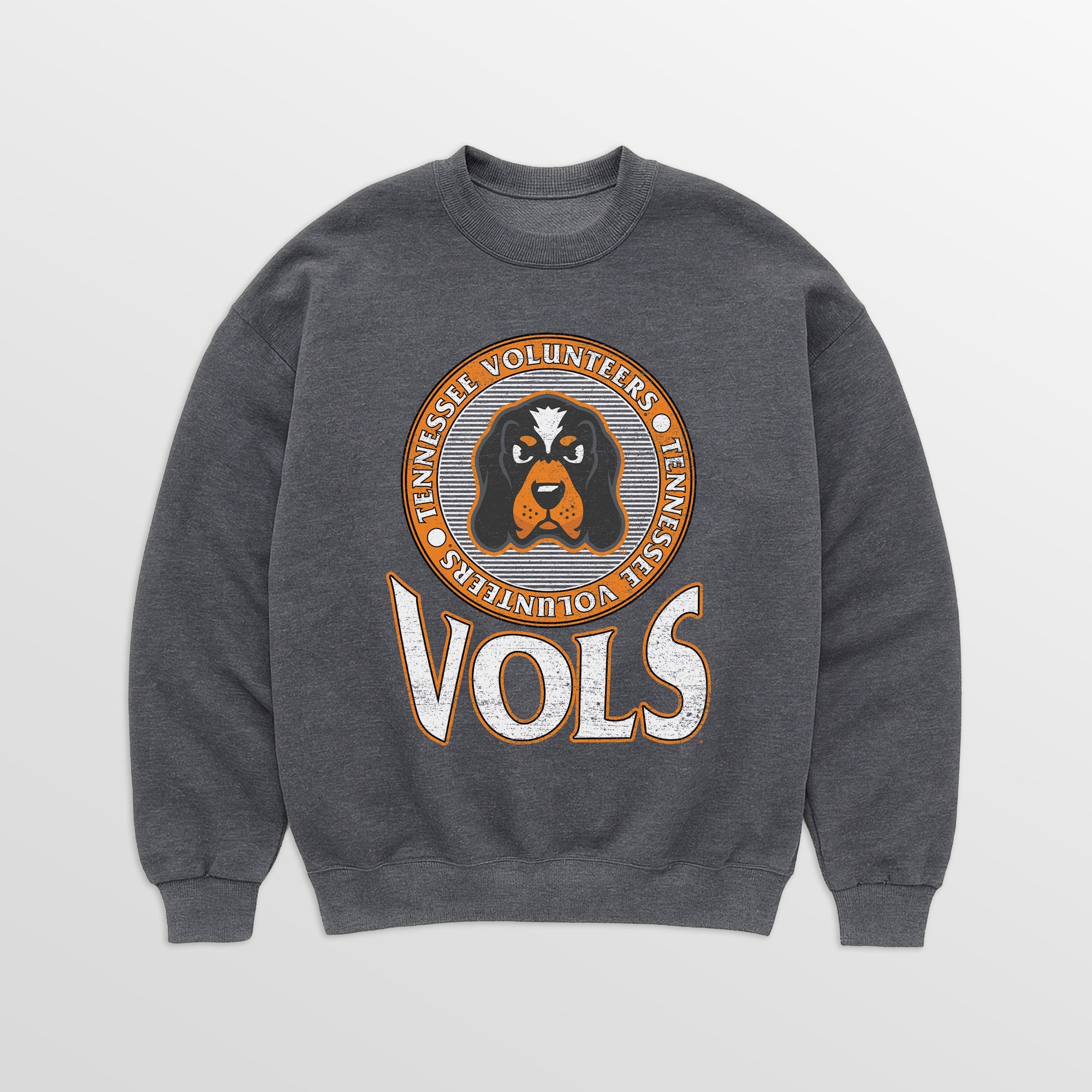 TENNESSEE VOLUNTEERS SATURDAY SEAL PREMIUM FLEECE DROP SHOULDER CREWNECK PULLOVER