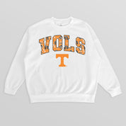 TENNESSEE VOLUNTEERS SWEET PLAY PREMIUM FLEECE DROP SHOULDER CREWNECK PULLOVER