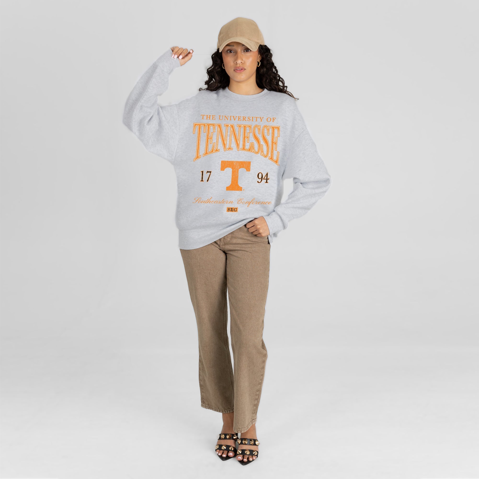 TENNESSEE VOLUNTEERS INSTANT CLASSIC PREMIUM FLEECE DROP SHOULDER CREWNECK PULLOVER