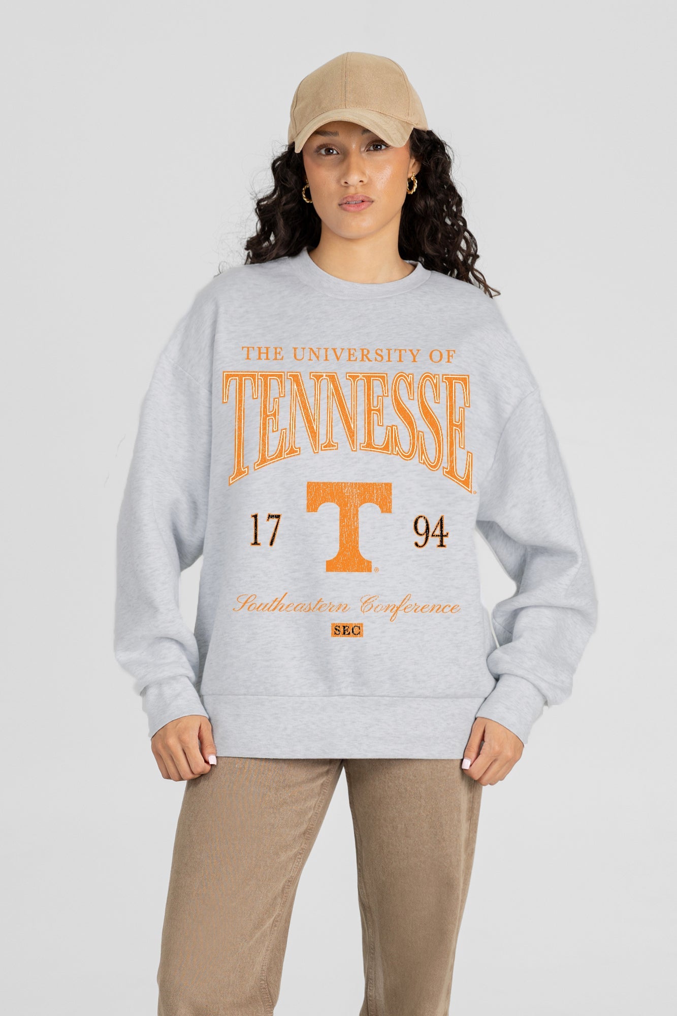 TENNESSEE VOLUNTEERS INSTANT CLASSIC PREMIUM FLEECE DROP SHOULDER CREWNECK PULLOVER