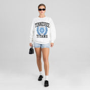 TENNESSEE TITANS GOLD STANDARD PREMIUM FLEECE DROP SHOULDER CREWNECK PULLOVER