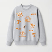 TENNESSEE VOLUNTEERS ALL IN REPEAT PREMIUM FLEECE DROP SHOULDER CREWNECK PULLOVER