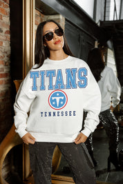 TENNESSEE TITANS Sunday Drives Fleece Crewneck Pullover