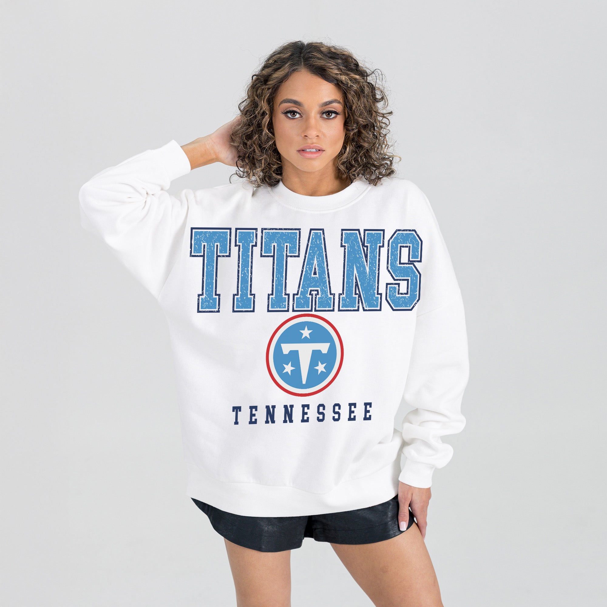TENNESSEE TITANS Sunday Drives Fleece Crewneck Pullover